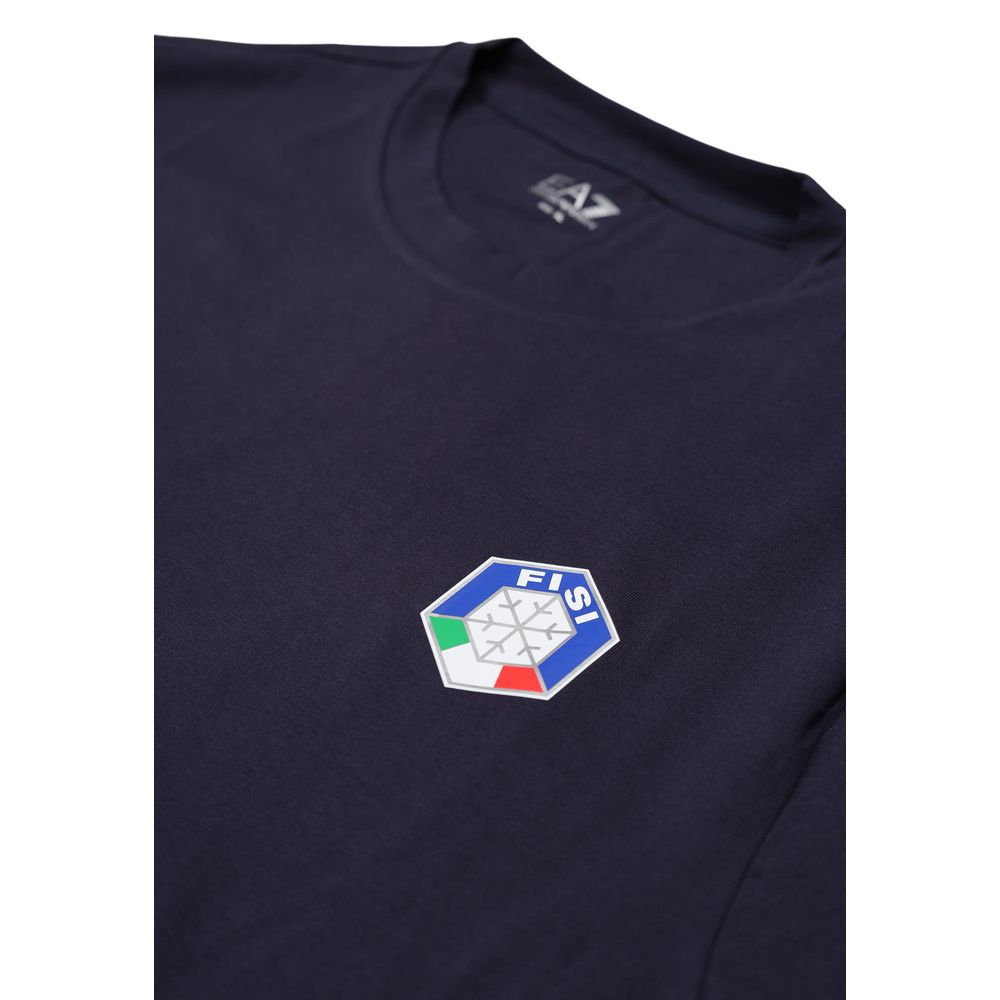 EA7 Emporio Armani Blue Cotton T-Shirt