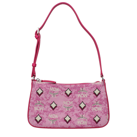 MCM Pink Fabric Crossbody Bag