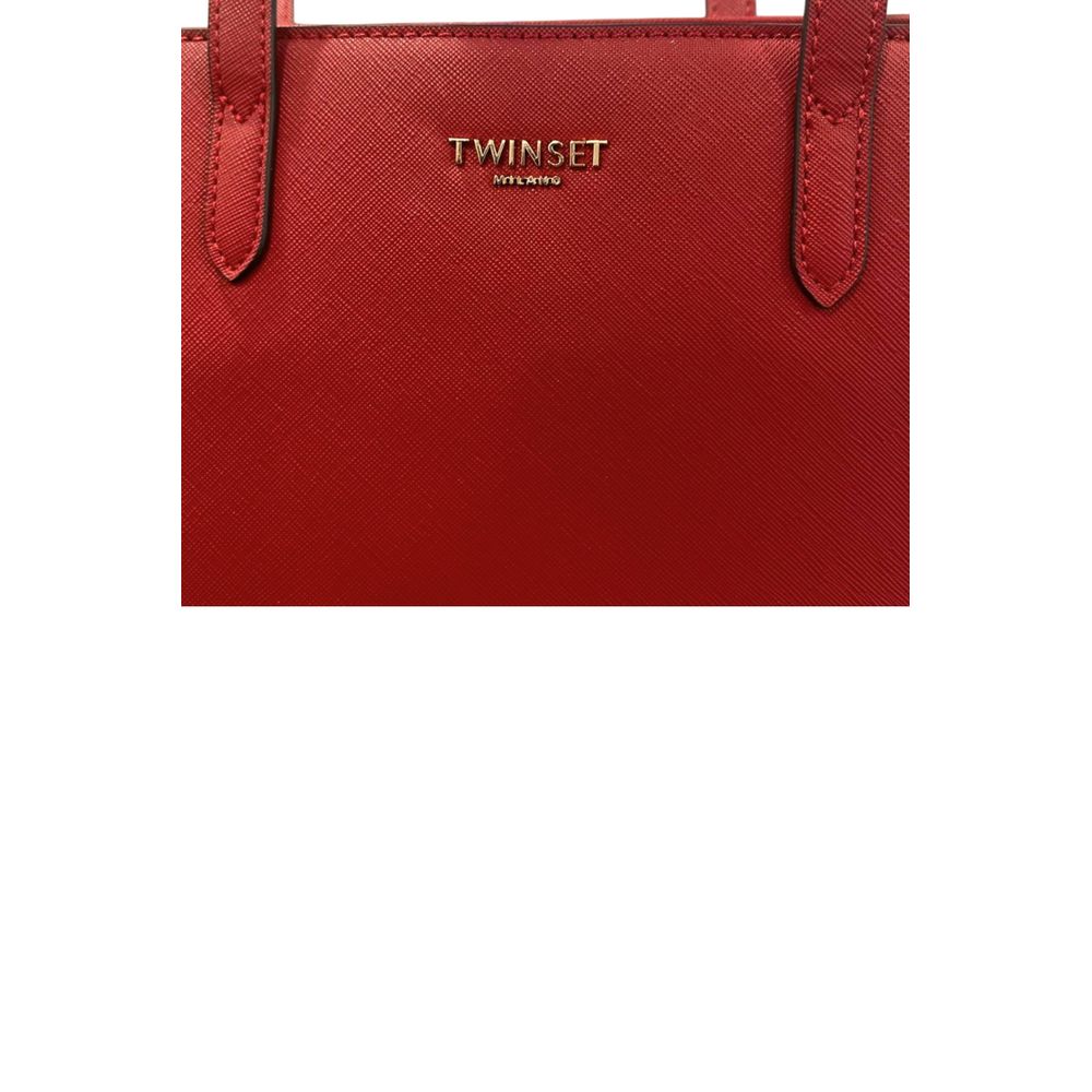 Twinset Red PU Women Shoulder Bag