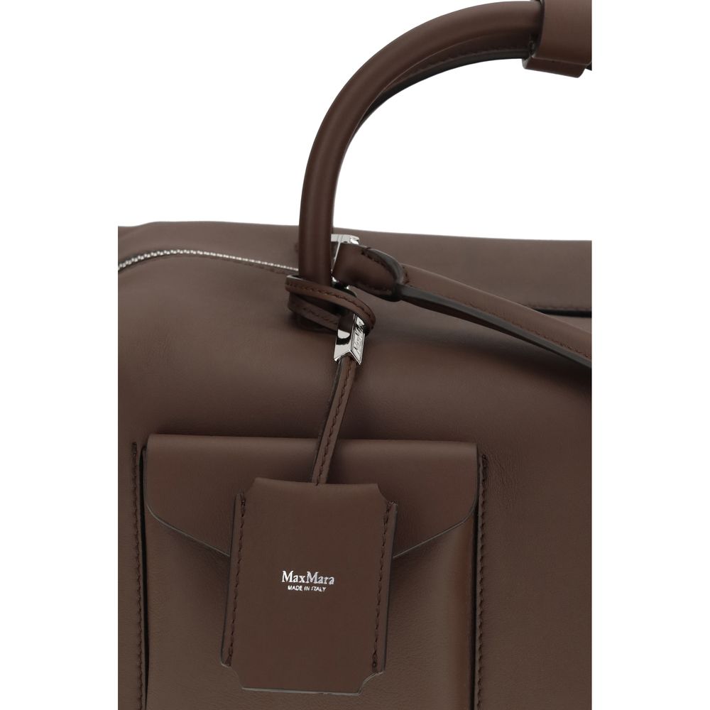 Max Mara Brown Calf Leather Bos Taurus Handbag