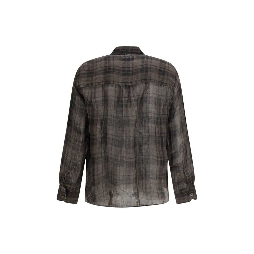 Our Legacy Brown Linen Pattern Shirt