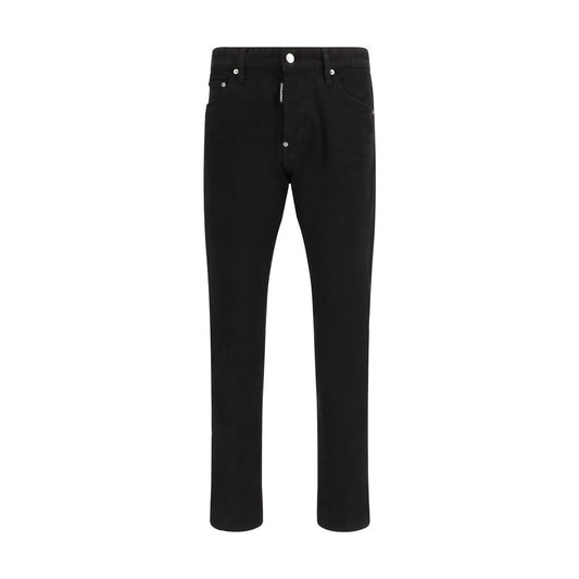 Dsquared² Black Cotton Slim Fit Jeans
