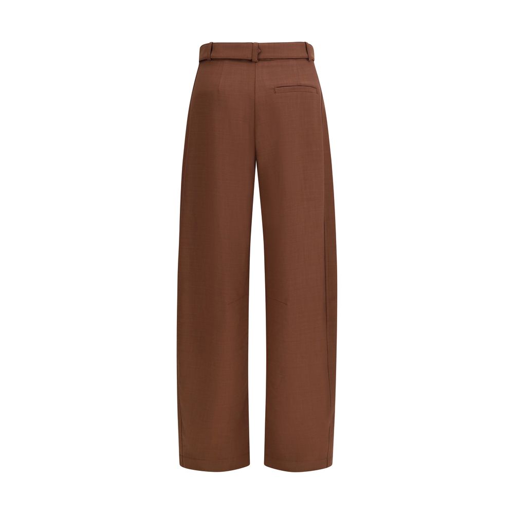 PINKO Brown Viscose Casual Pants