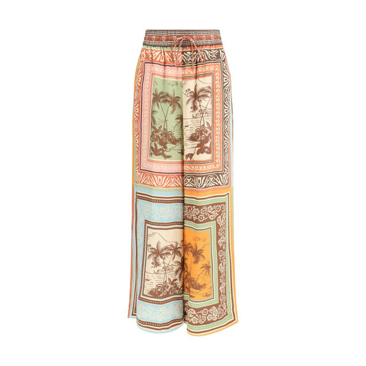 Alemais Multicolor Silk Casual Pants