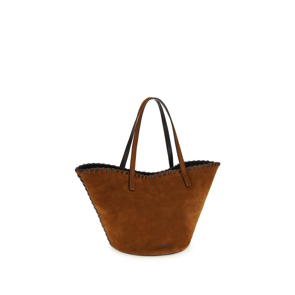 Staud Brown Calf Leather Bos Taurus Handbag