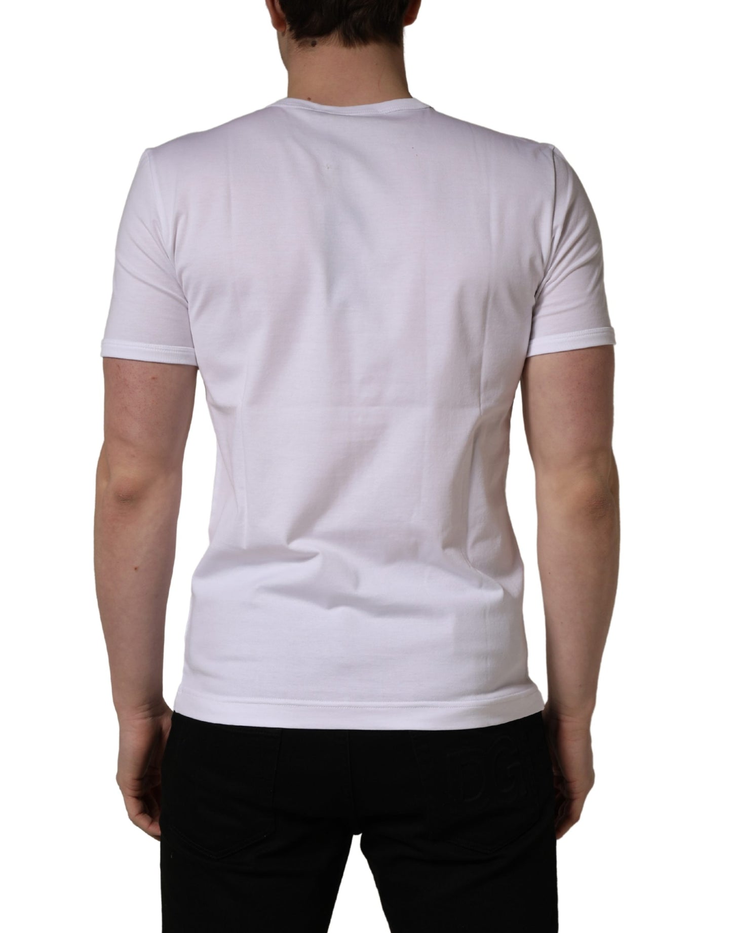 Dolce & Gabbana White #DGLovesDUBAI Cotton Crew Neck T-shirt