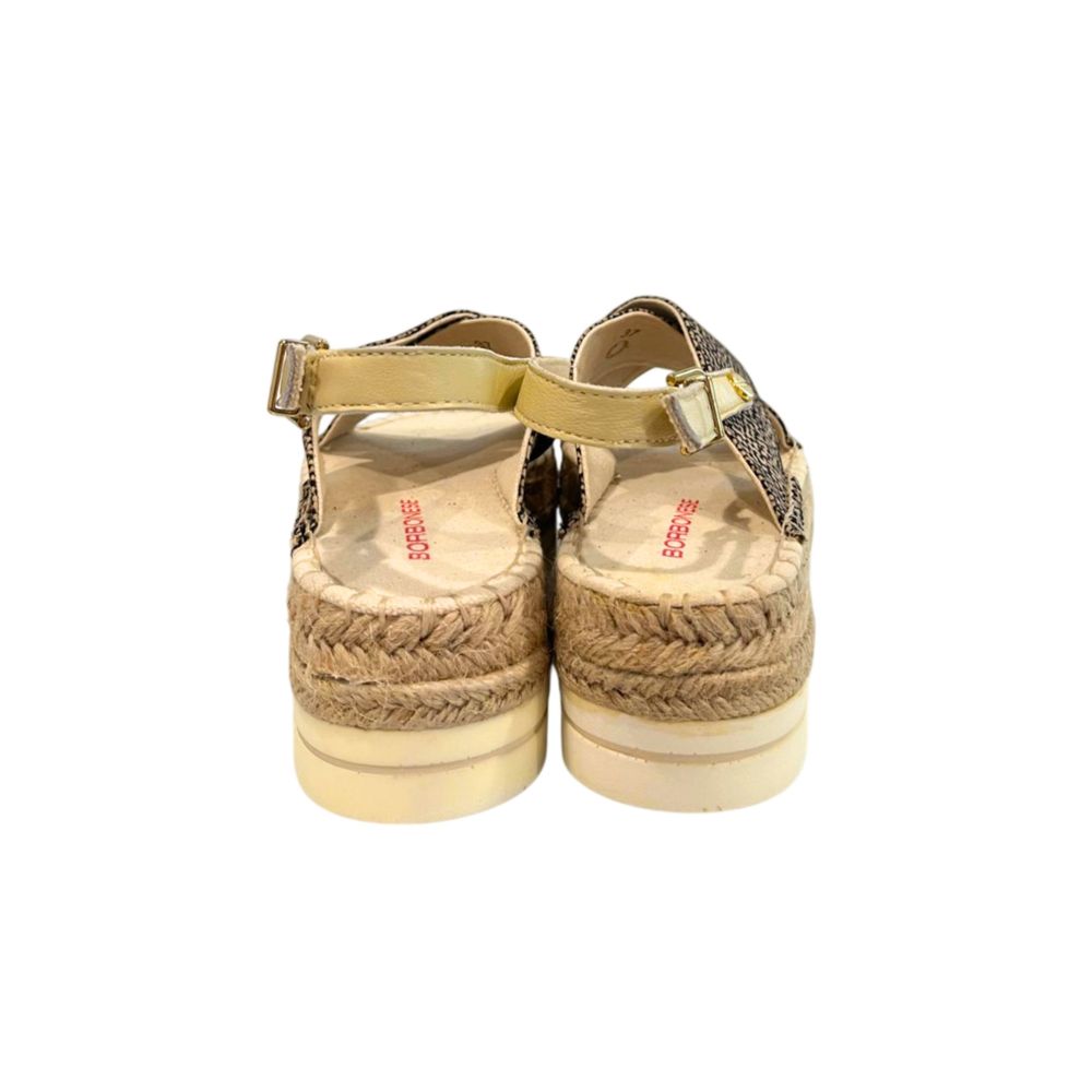 Borbonese Beige Textile Women Sandal