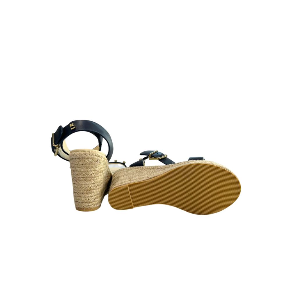 Borbonese Blue Leather Women's Platform Sandal