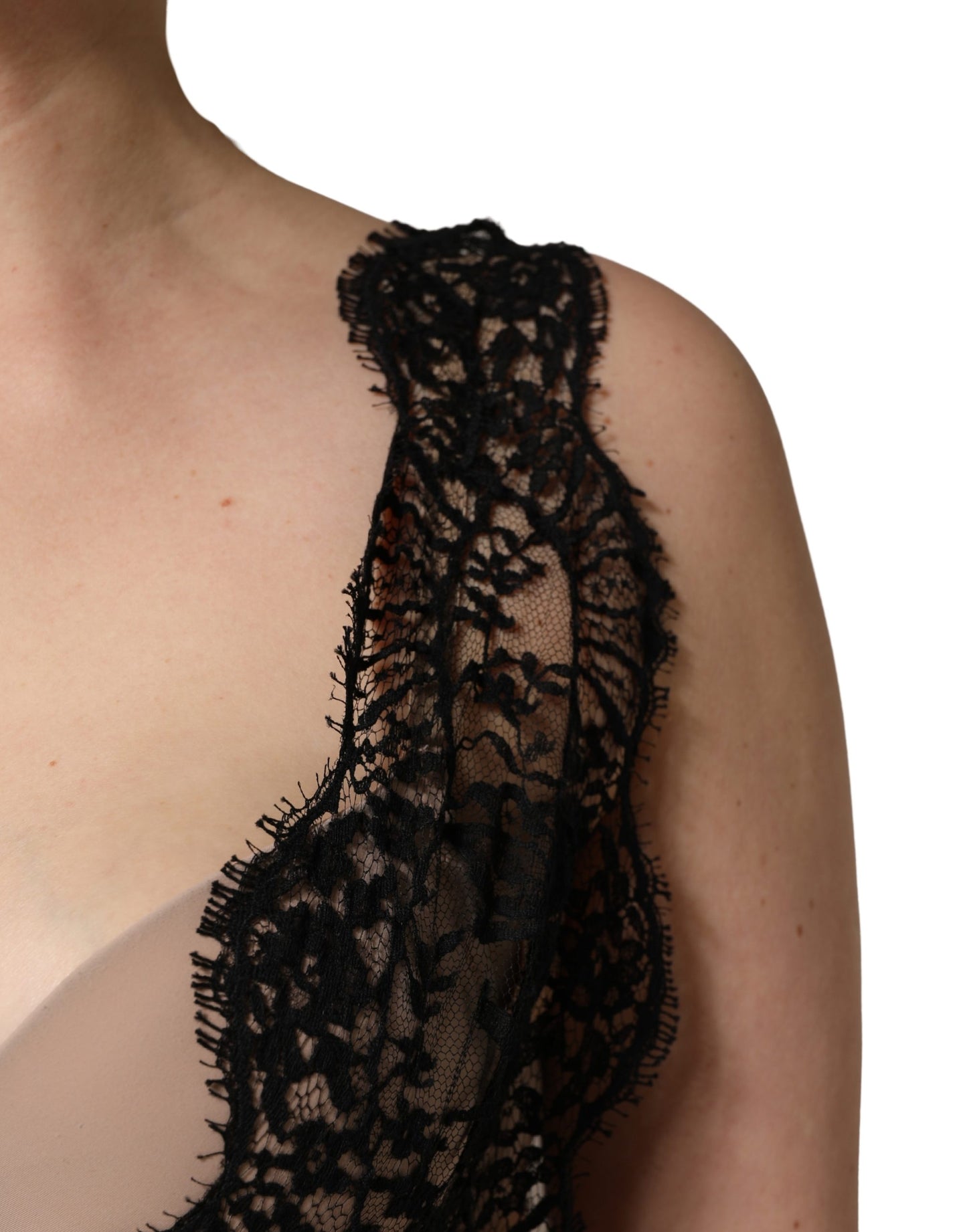 Dolce & Gabbana Multicolor Floral Lace Short Mini Sleeveless Dress