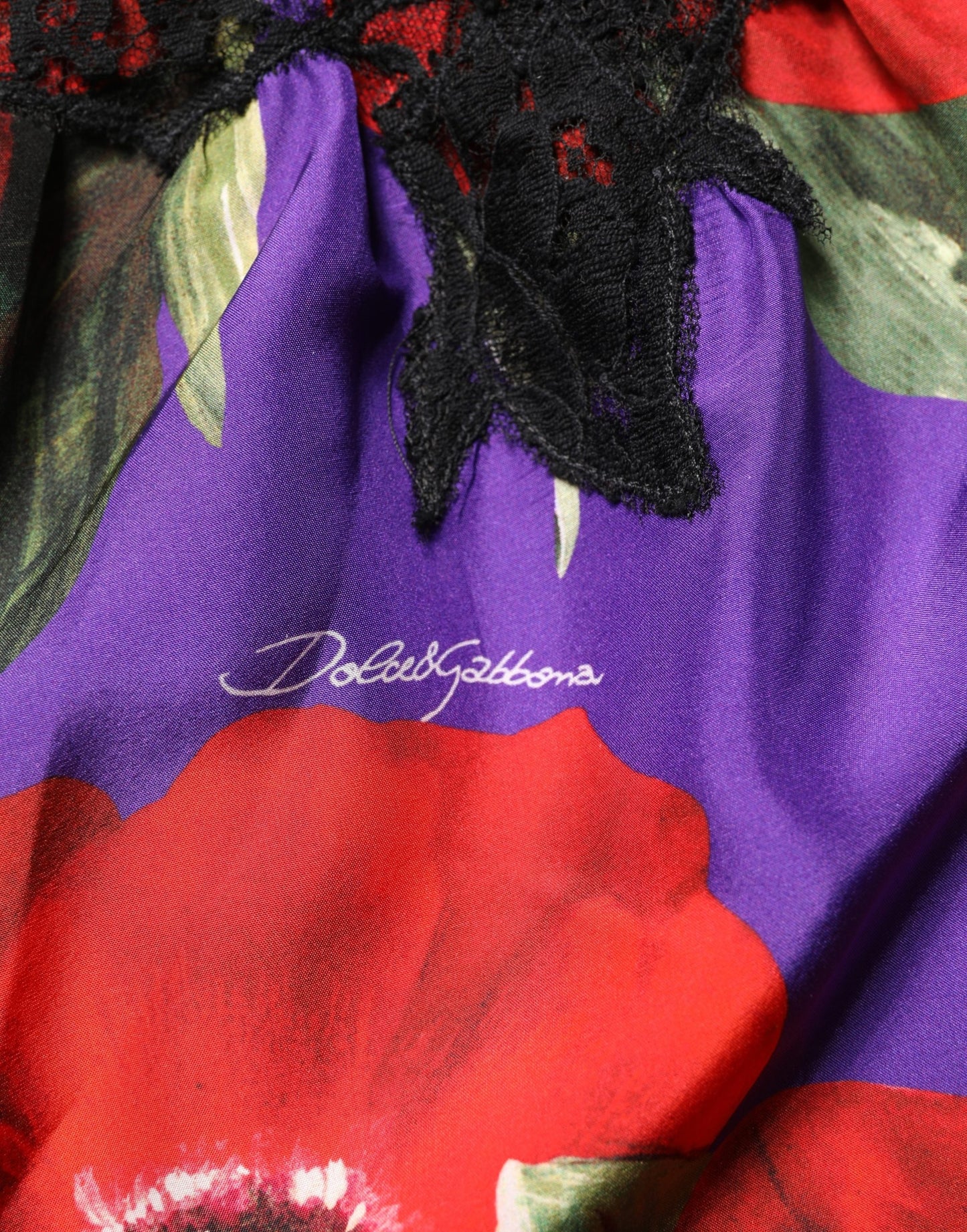 Dolce & Gabbana Multicolor Floral Lace Short Mini Sleeveless Dress