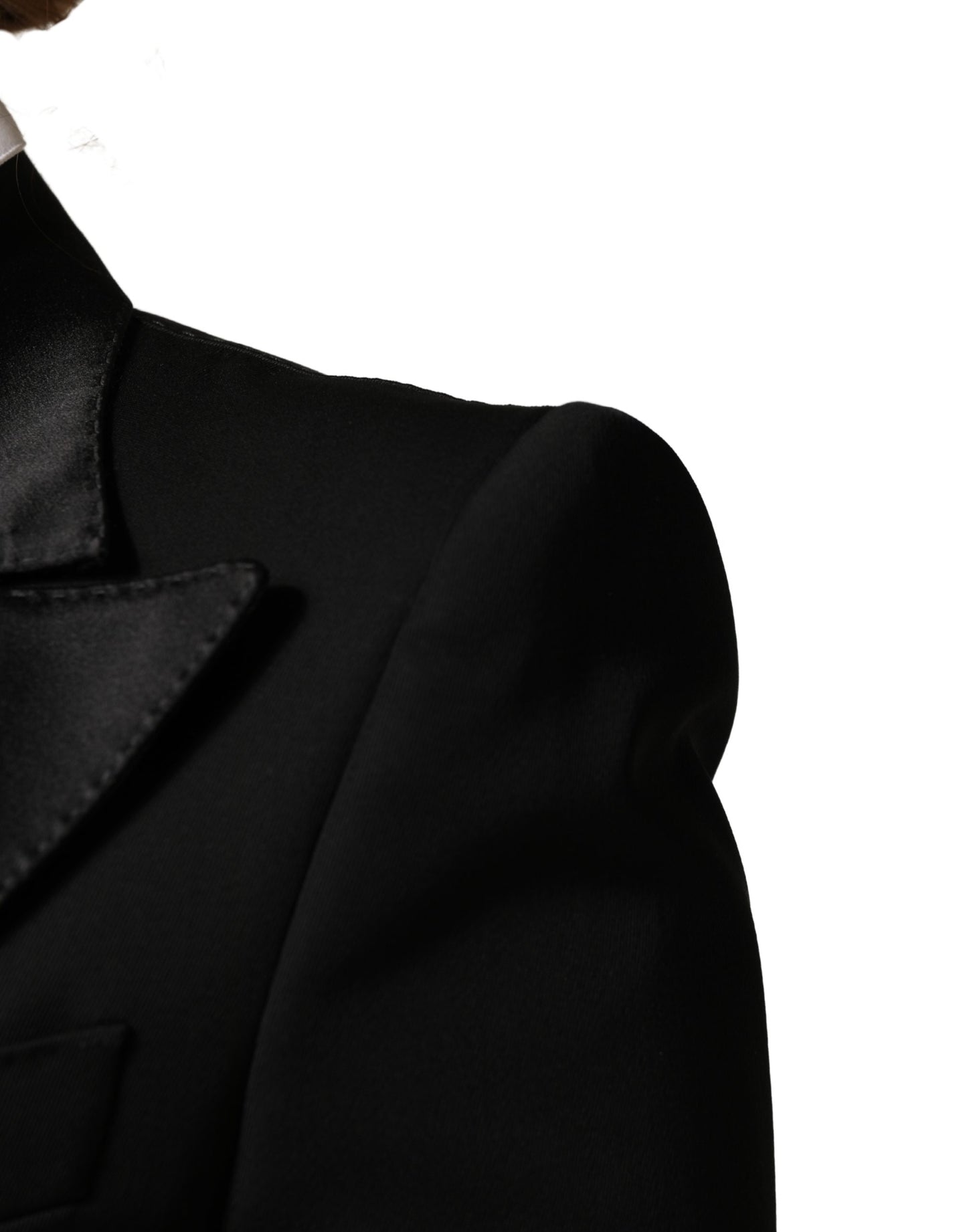 Dolce & Gabbana Black Wool Single Breasted Blazer Jacket