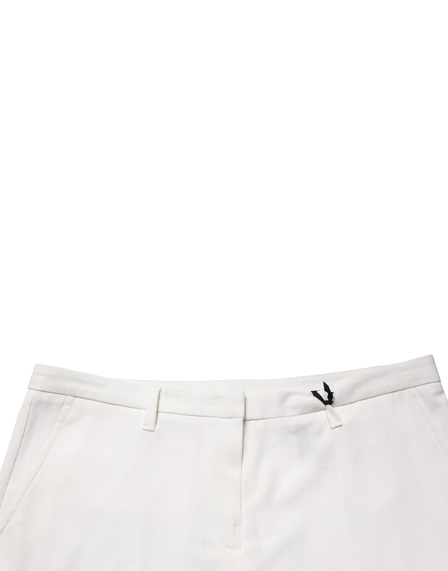 Twinset White Mid Waisted Wide Leg Chino Women Trouser Pants