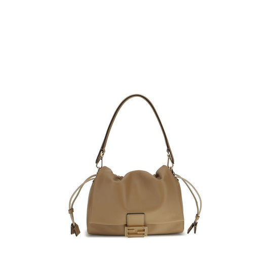 Fendi Beige Lamb Ovis Aries Aries Shoulder Bag