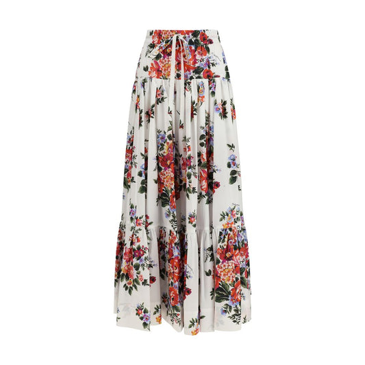 Dolce & Gabbana Multicolor Cotton Long Skirt