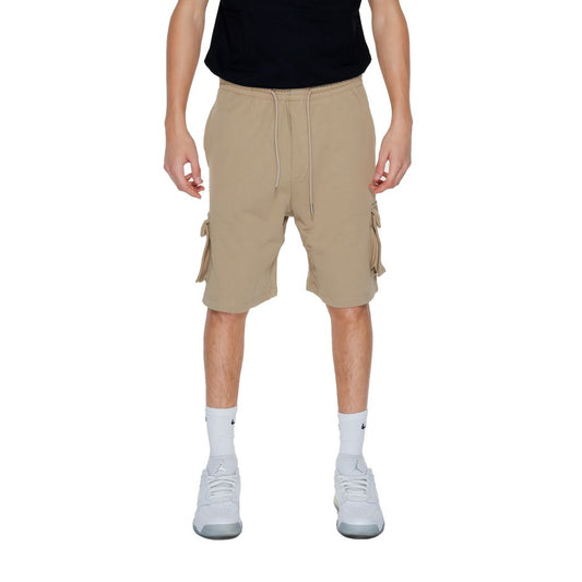 Pharmacy Industry Beige Cotton Bermuda Shorts