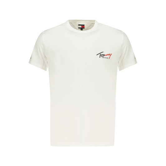 Tommy Hilfiger White Cotton Men T-Shirt