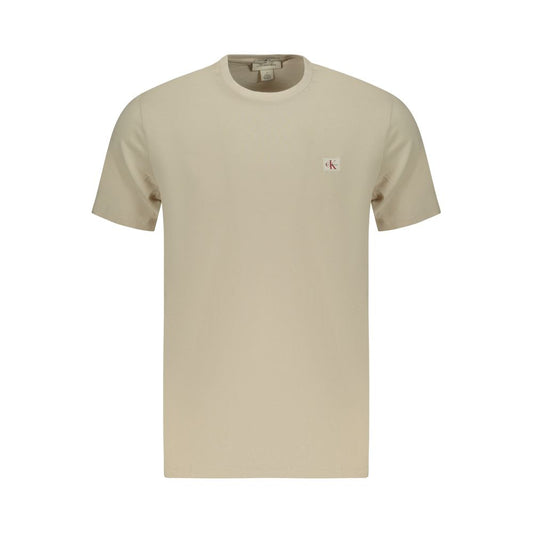 Calvin Klein Beige Cotton Men T-Shirt