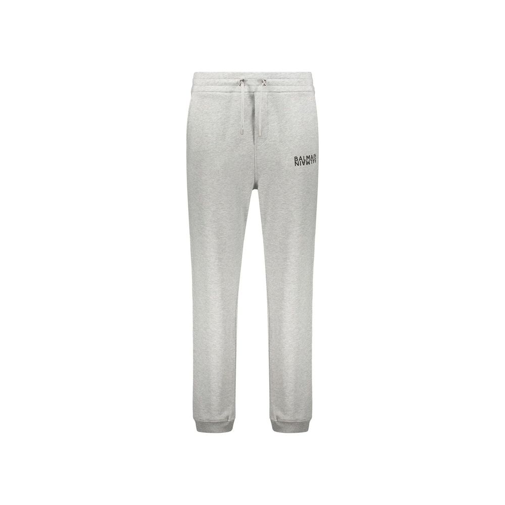 Balmain Gray Cotton Joggers (Workout Pants)