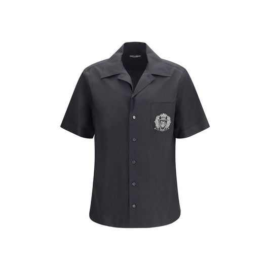 Dolce & Gabbana Black Cotton Shortsleeve Shirt