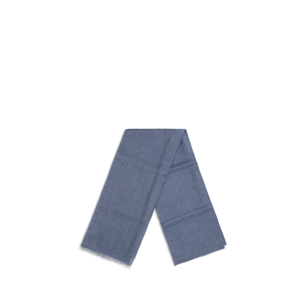 Brunello Cucinelli Blue Cashmere Scarf
