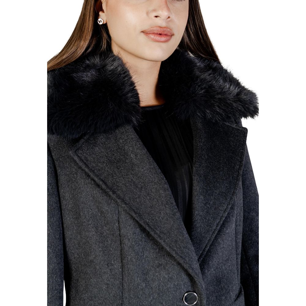 Guess Gray Polyester Coat