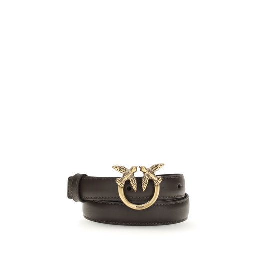 PINKO Brown Calf Leather Bos Taurus Regular Belt