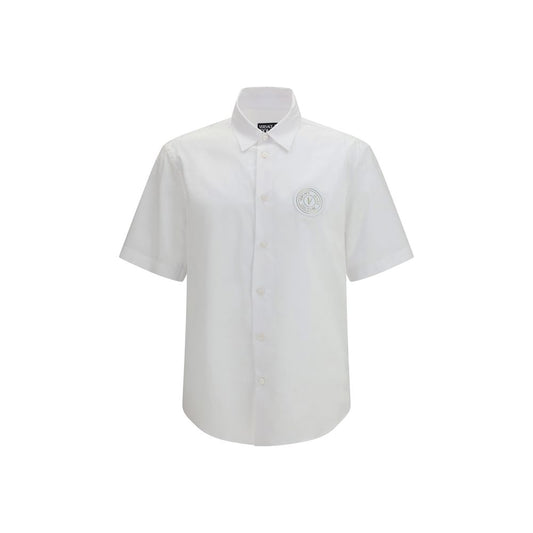 Versace Jeans White Cotton Shortsleeve Shirt