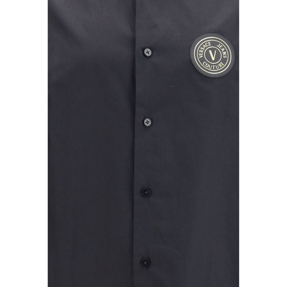 Versace Jeans Black Cotton Shortsleeve Shirt