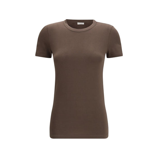 Brunello Cucinelli Brown Cotton T-Shirt