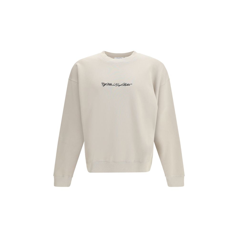 Off-White Beige Cotton Sweatshirt