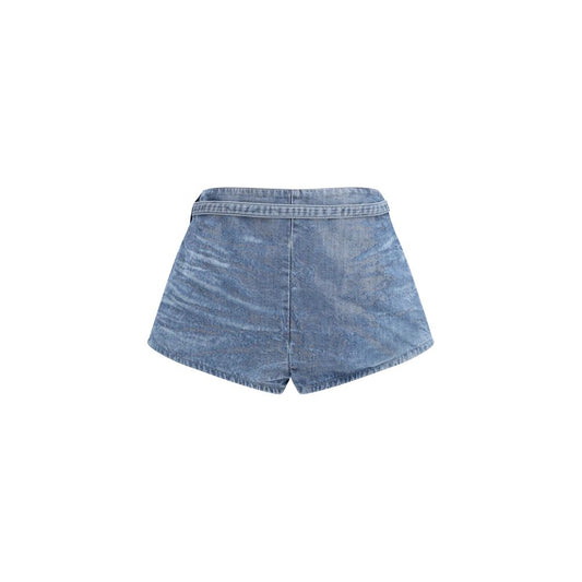 Diesel Blue Cotton Bermuda Shorts