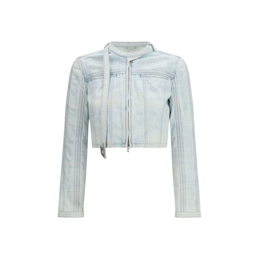 Diesel Blue Cotton Biker Jacket