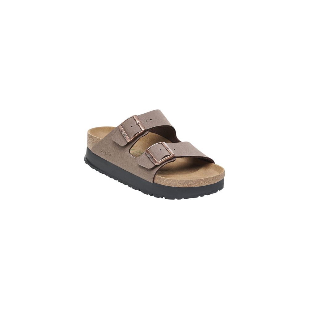 Birkenstock Brown Synthetic Platform Sandals