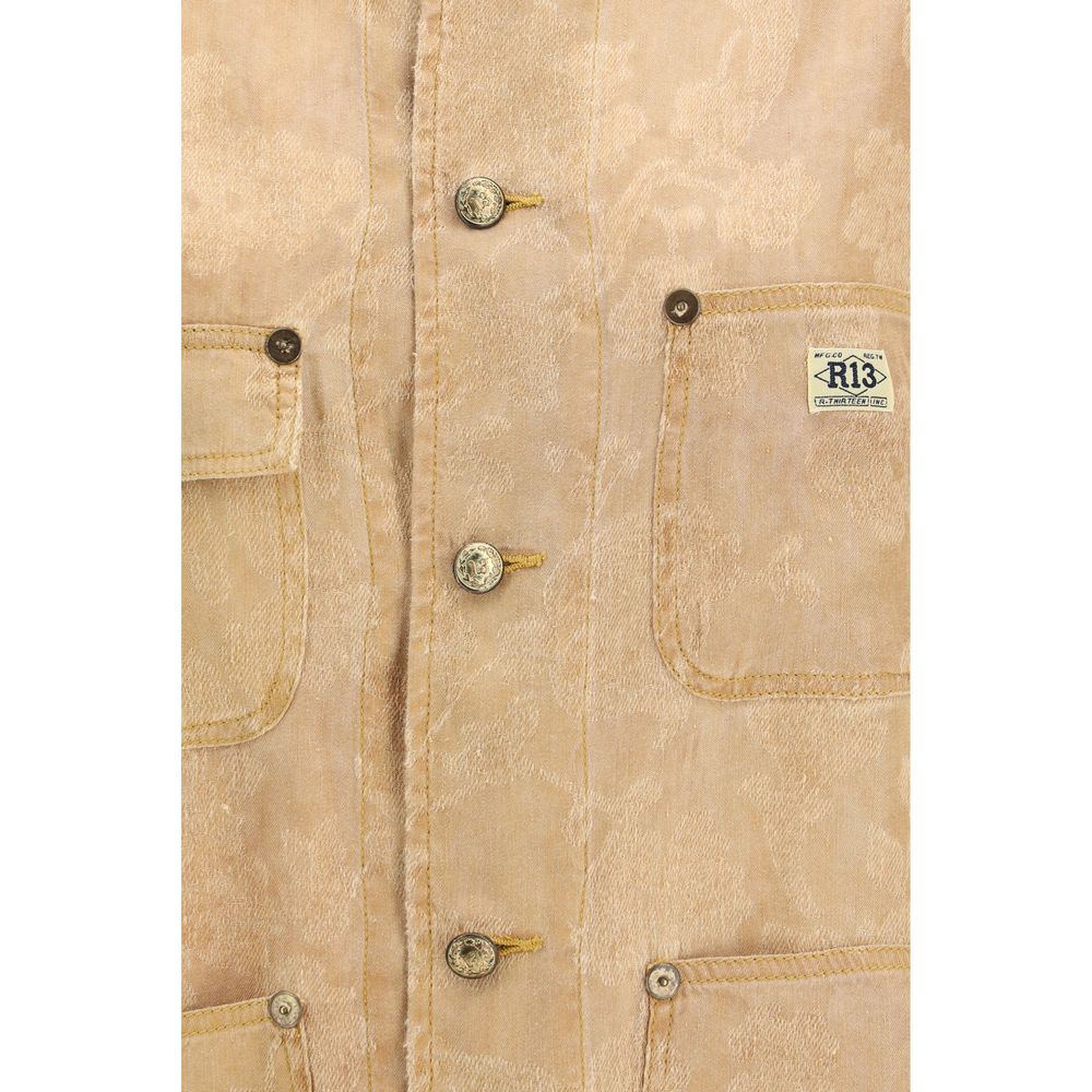 R13 Orange Linen Coat