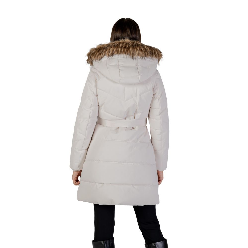 Guess Cream Polyester Coat