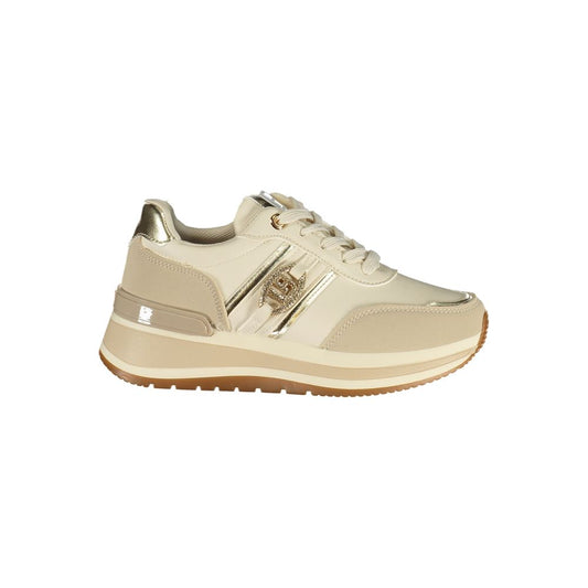 Laura Biagiotti Beige Polyurethane Women Sneaker