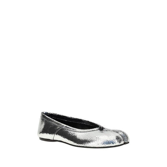Maison Margiela Silver Calf Leather Bos Taurus Ballet Flats