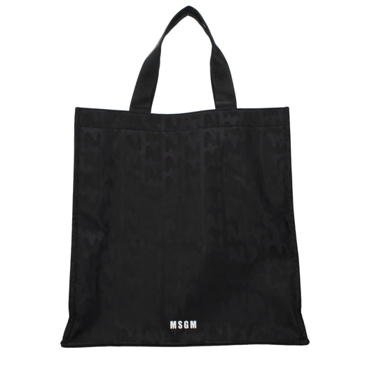 MSGM Black Fabric Handbag