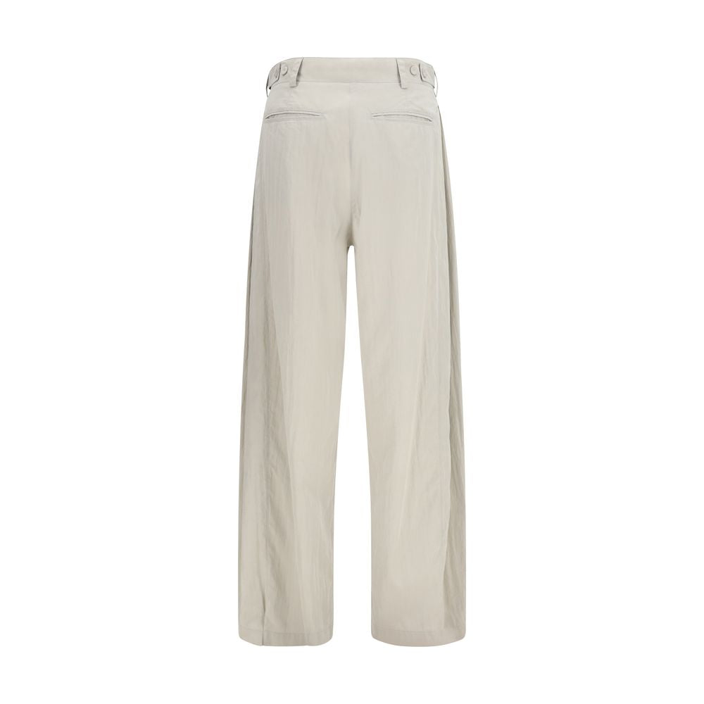 The Row Gray Silk Casual Pants