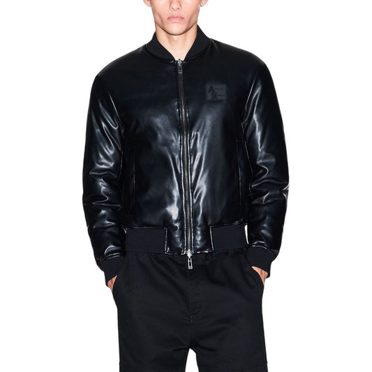 Armani Exchange Black Polyester Bomber