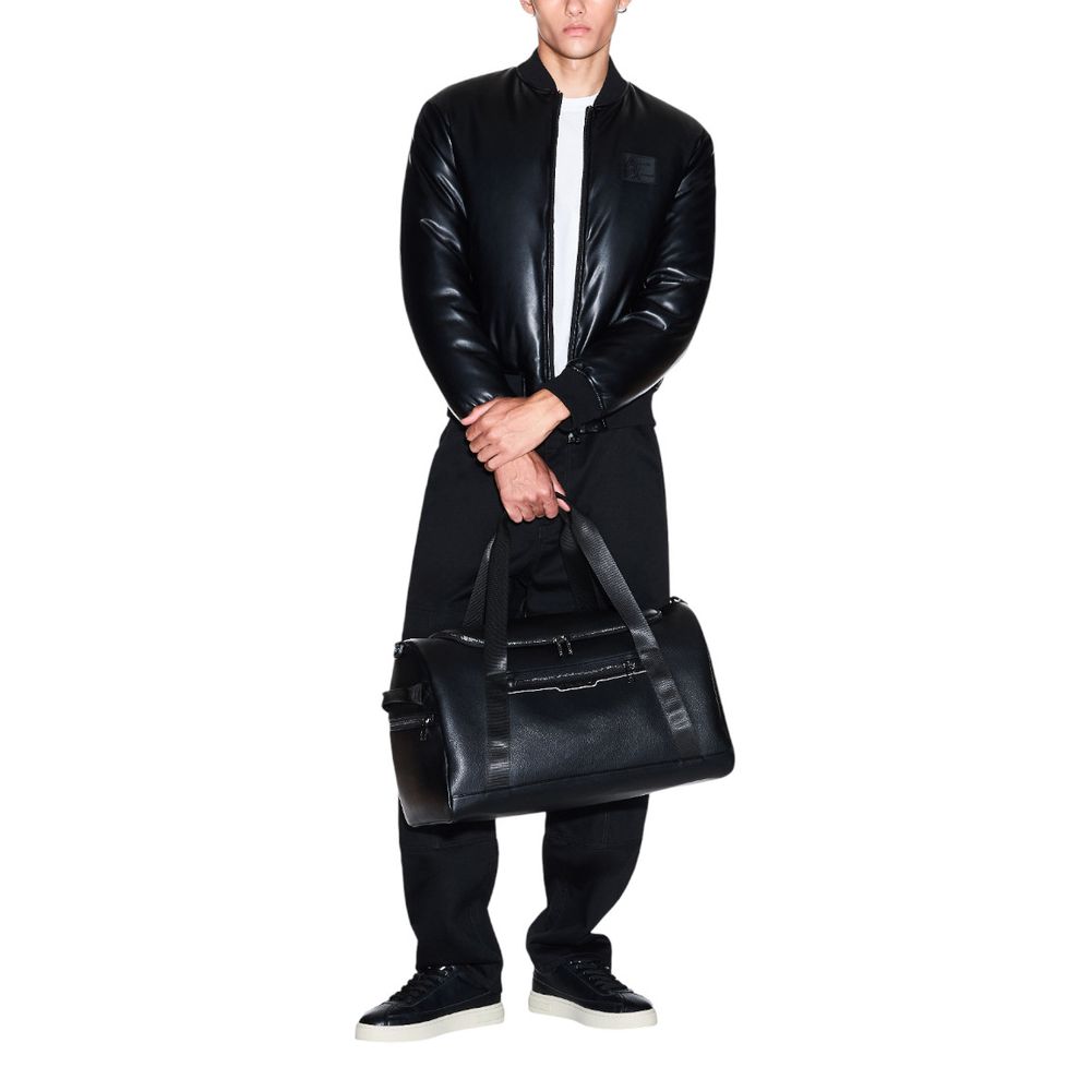 Armani Exchange Black Polyester Bomber