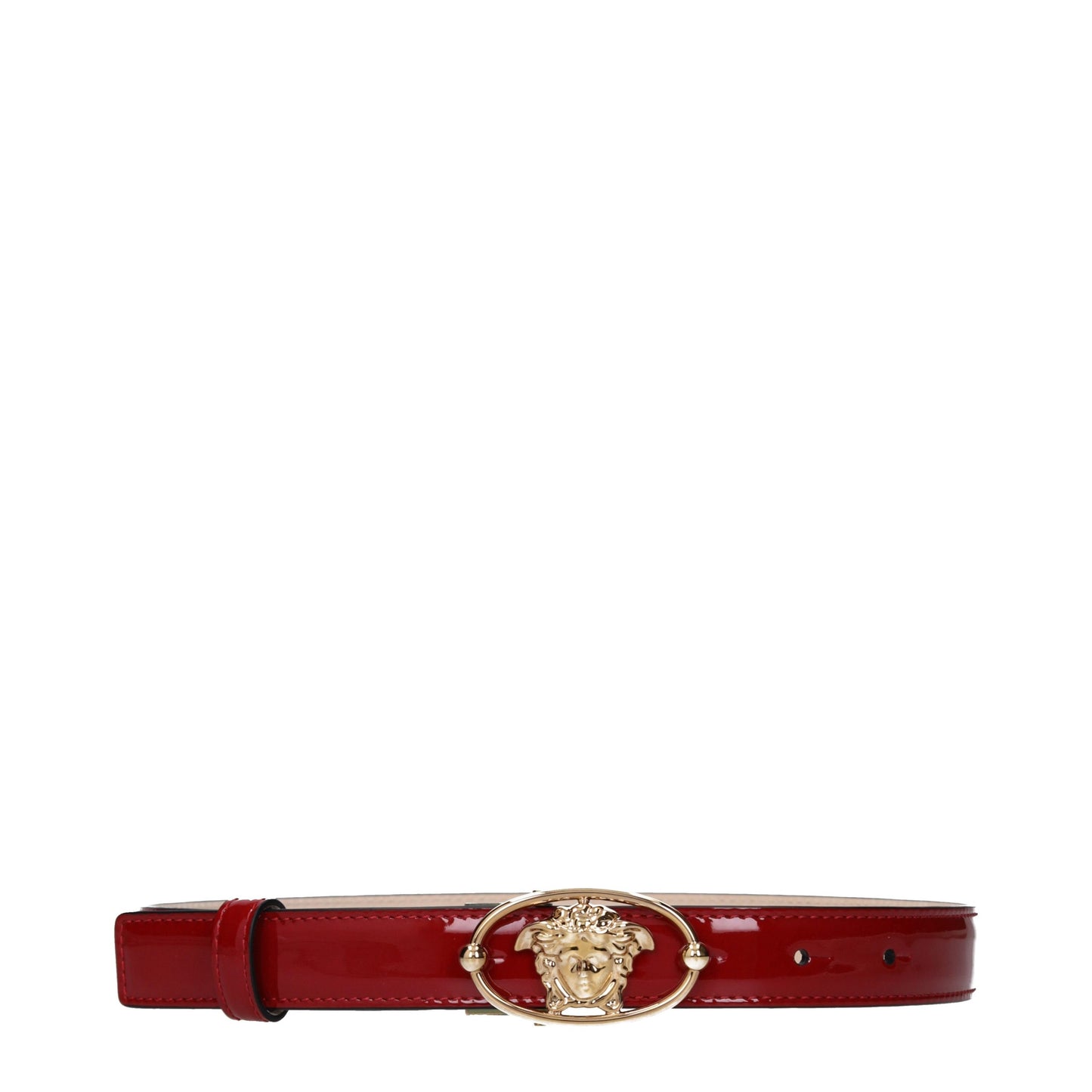 Versace Red Leather Regular Belt