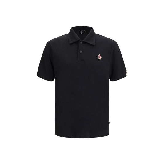 Moncler Grenoble Black Polyamide Polo Shirt