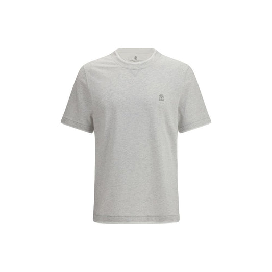 Brunello Cucinelli Gray Cotton T-Shirt