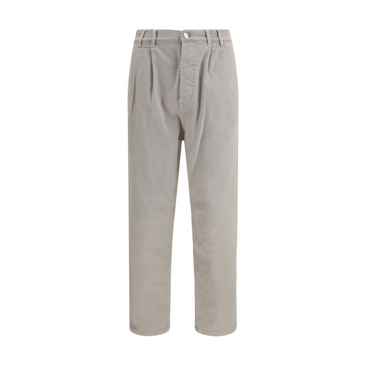 Brunello Cucinelli Brown Cotton Casual Pants