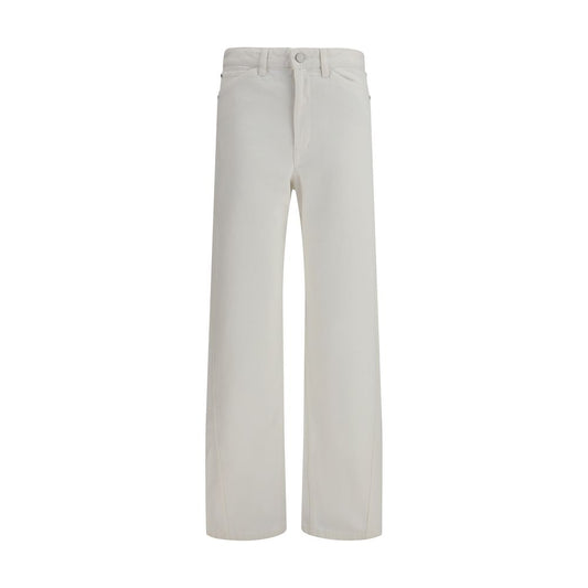 Lemaire White Cotton Casual Pants