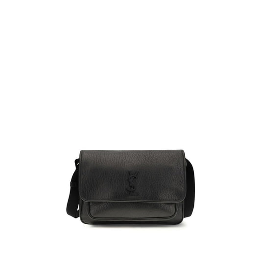 Saint Laurent Black Calf Leather Bos Taurus Shoulder Bag