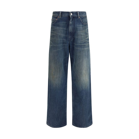 MM6 Blue Cotton Relaxed Fit Jeans