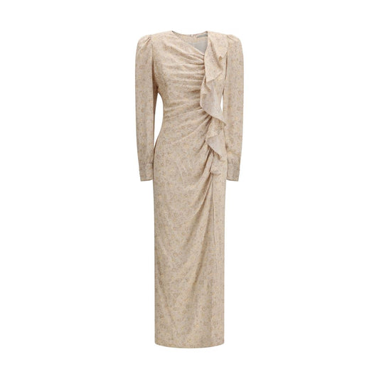 Alessandra Rich Beige Silk Casual Dress