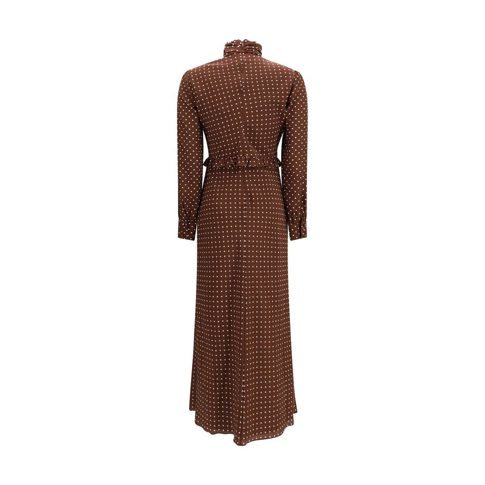 Alessandra Rich Brown Silk Casual Dress
